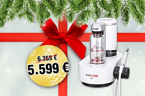 Highlight am 24. Dezember: das Prophylaxe-Gerät AIRFLOW One von EMS für besonders günstige 5.599 €.